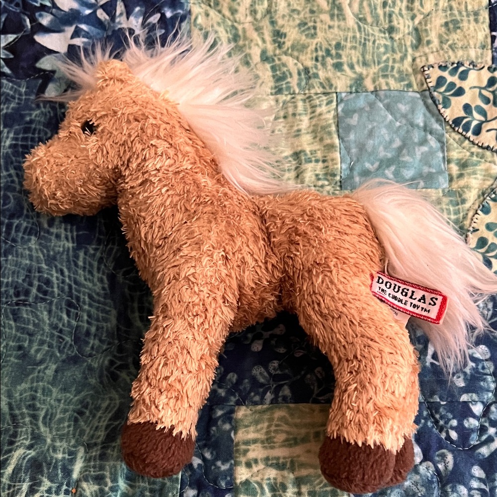 Vintage Douglas the Cuddle Toy Stuffed Horse- EUC, approx. 8” long, 6” high